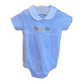Baby Club Chic - Embroidered Vintage Toys on Blue Collection - Bib, Hat, Outfit, Blanket