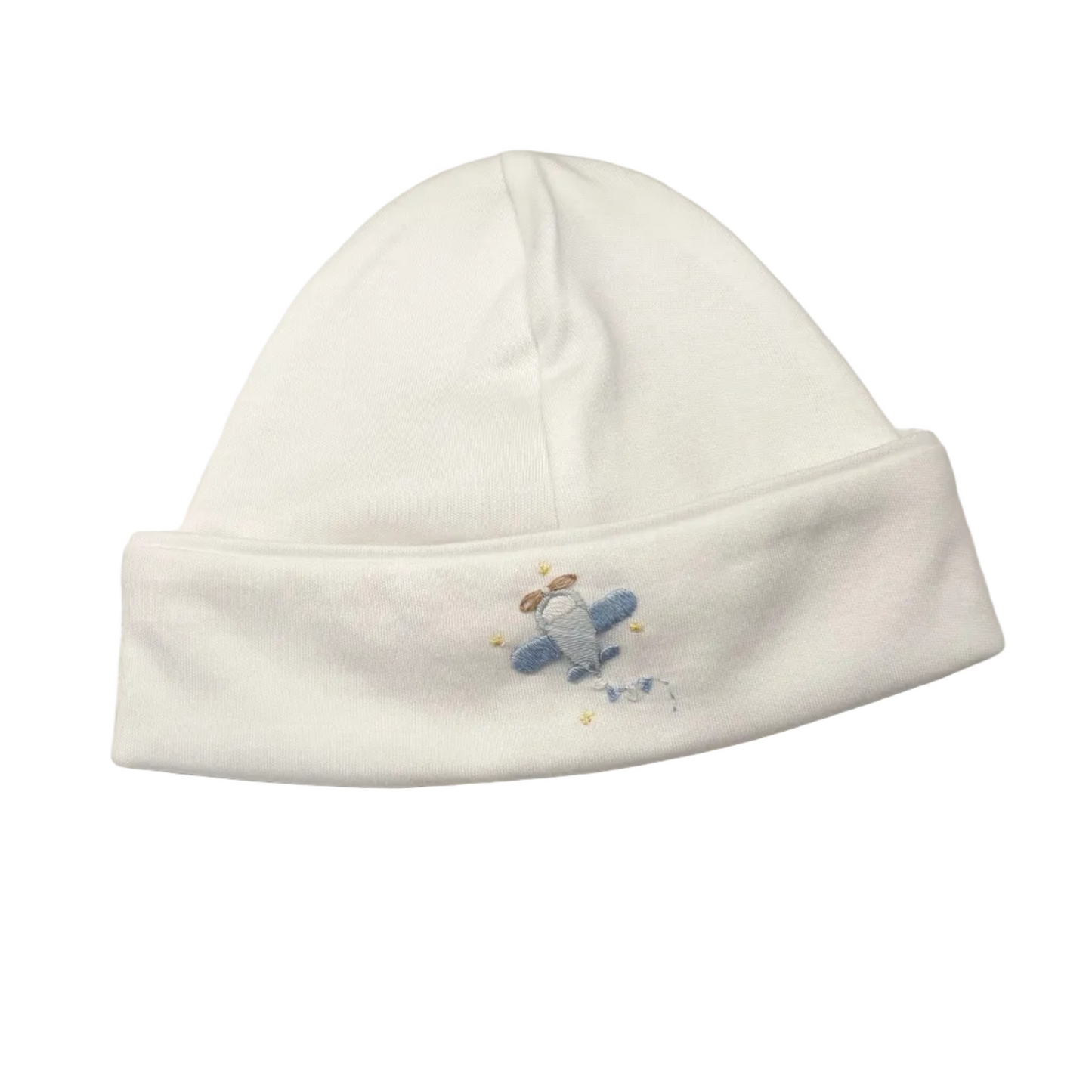 Baby Club Chic - Embroidered Airplane - Converter Gown and Hat
