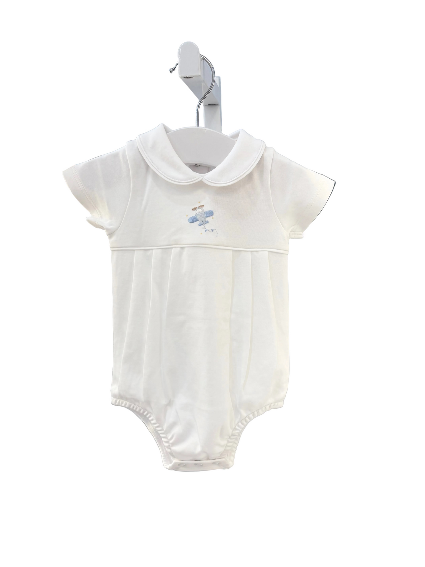 Baby Club Chic - Embroidered Airplane - Bubble