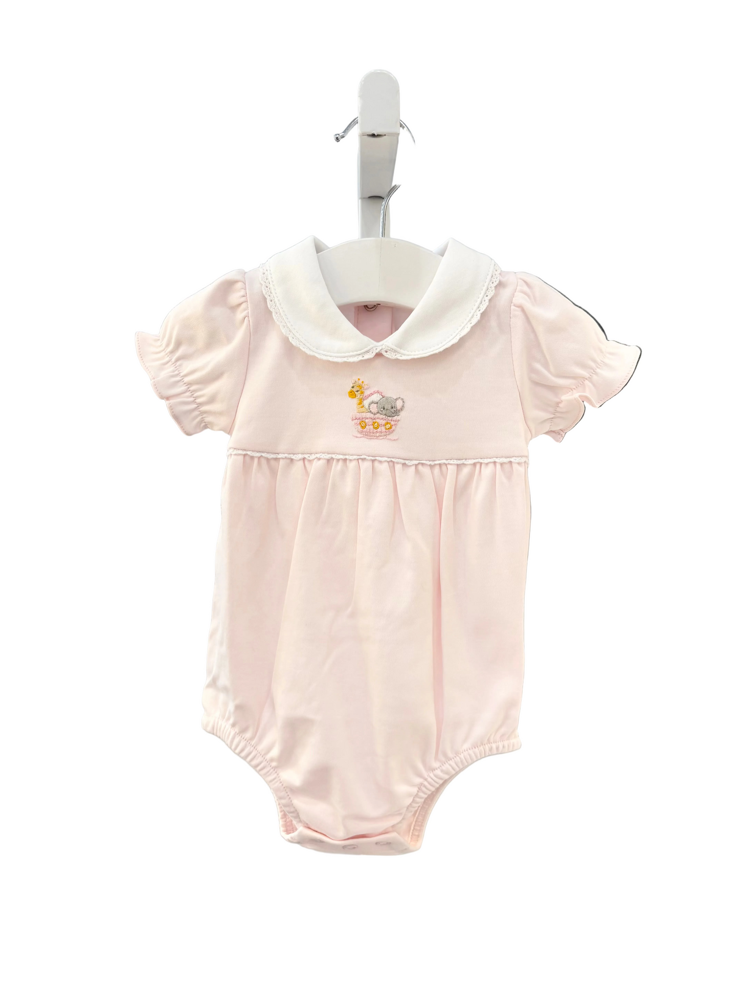 Baby Club Chic - Embroidered Noah's Ark on Pink Collection - Bib, Hat, Outfit, Blanket