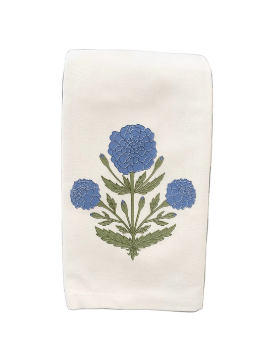 Rosanne Beck - Hand Towel - Blue Marigold