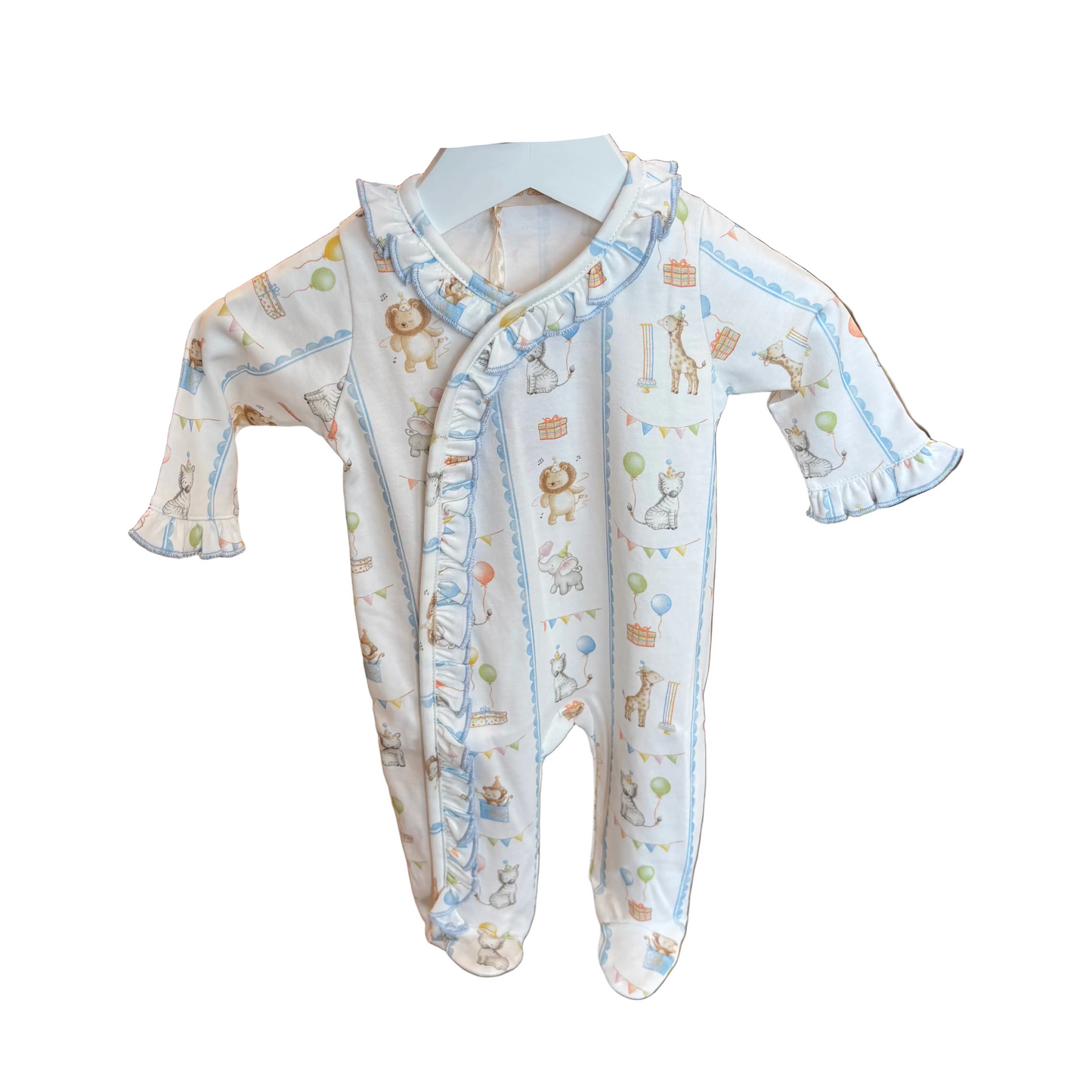 Baby Club Chic - Animal Party with Ruffle - Footie or Bib