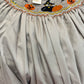 Rosalina - Khaki Smocked Dress with Witch and Pumpkins