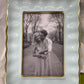 Beatriz Ball - Blue Scalloped Frame with Gold Trim