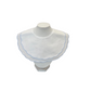 Scalloped Cotton Bib - Pink or Blue