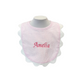 Seersucker Scallop Bib - Blue or Pink