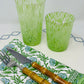 Green Speckled Glass Tumbler