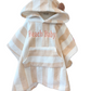 Elegant Baby - Stripe Hooded Terry Poncho - Pink or Blue