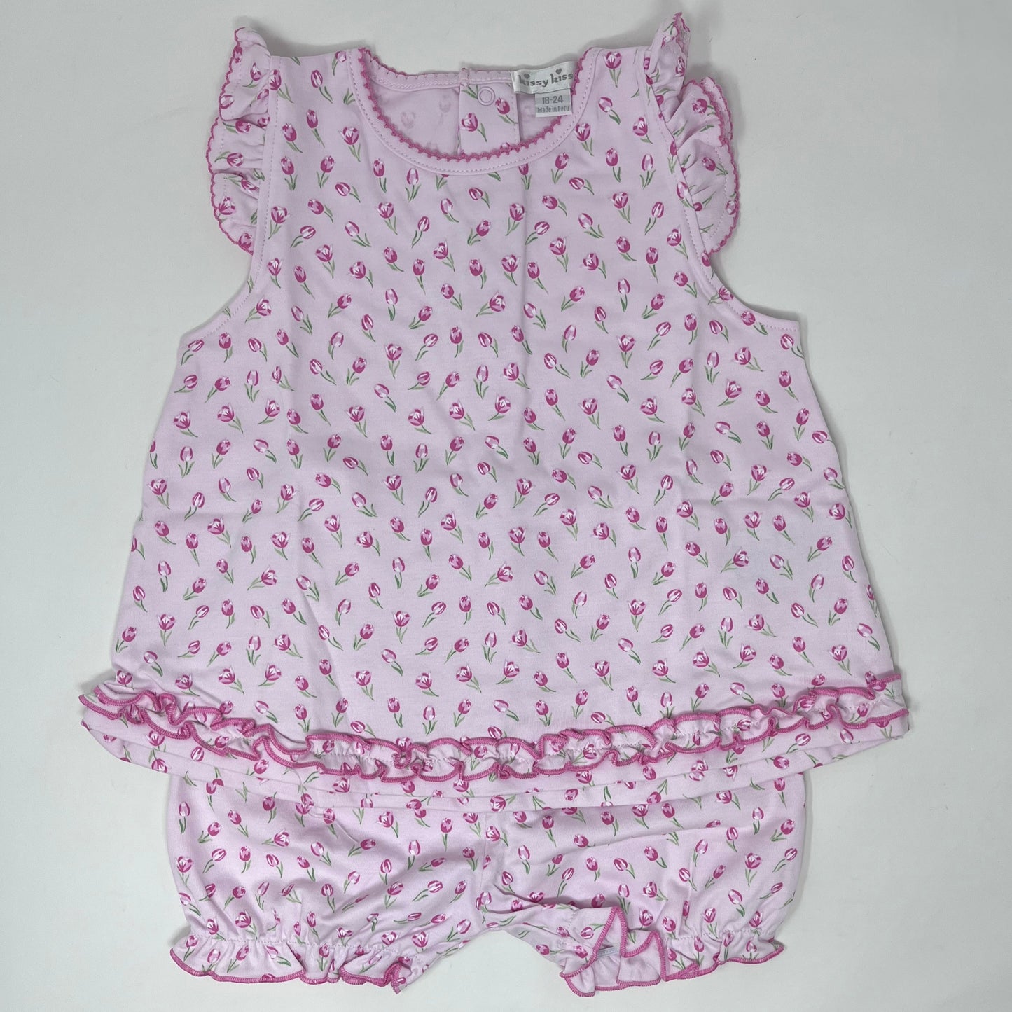 Tulip Pink Sunsuit Set - 2 Piece