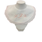 Scalloped Cotton Bib - Pink or Blue