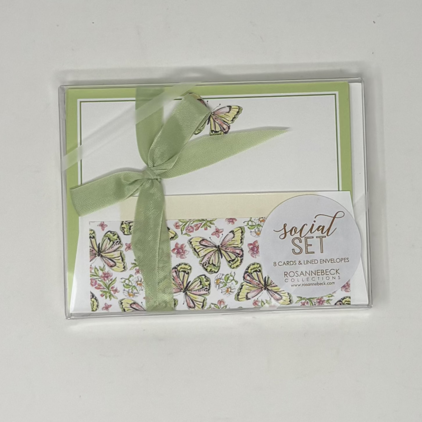 Butterfly Flat Notecards with lined Envelopes