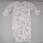 Pink Toile Bunnies - Converter Gown with Ruffle Trim