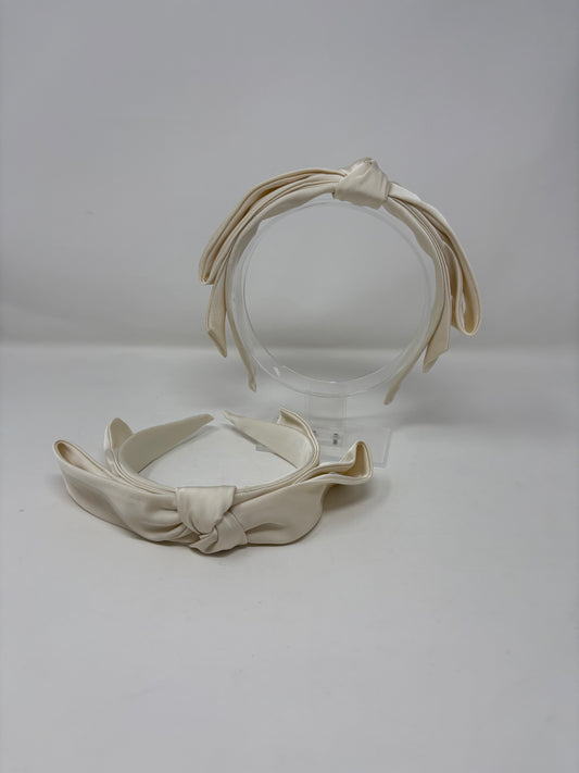 Headband with Satin Bow - Three Color Options