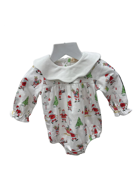 Santa's Workshop Bubble with Scallop Collar