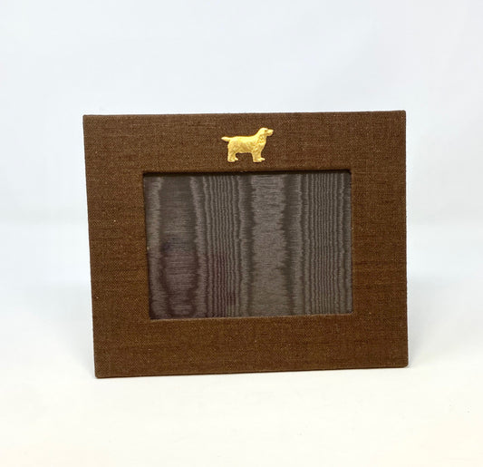 Brown Frame with Gold Dog Emblem