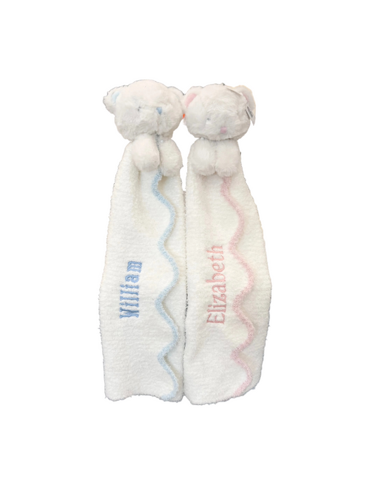Musical Bear Lovey - Blue or Pink - Customizable