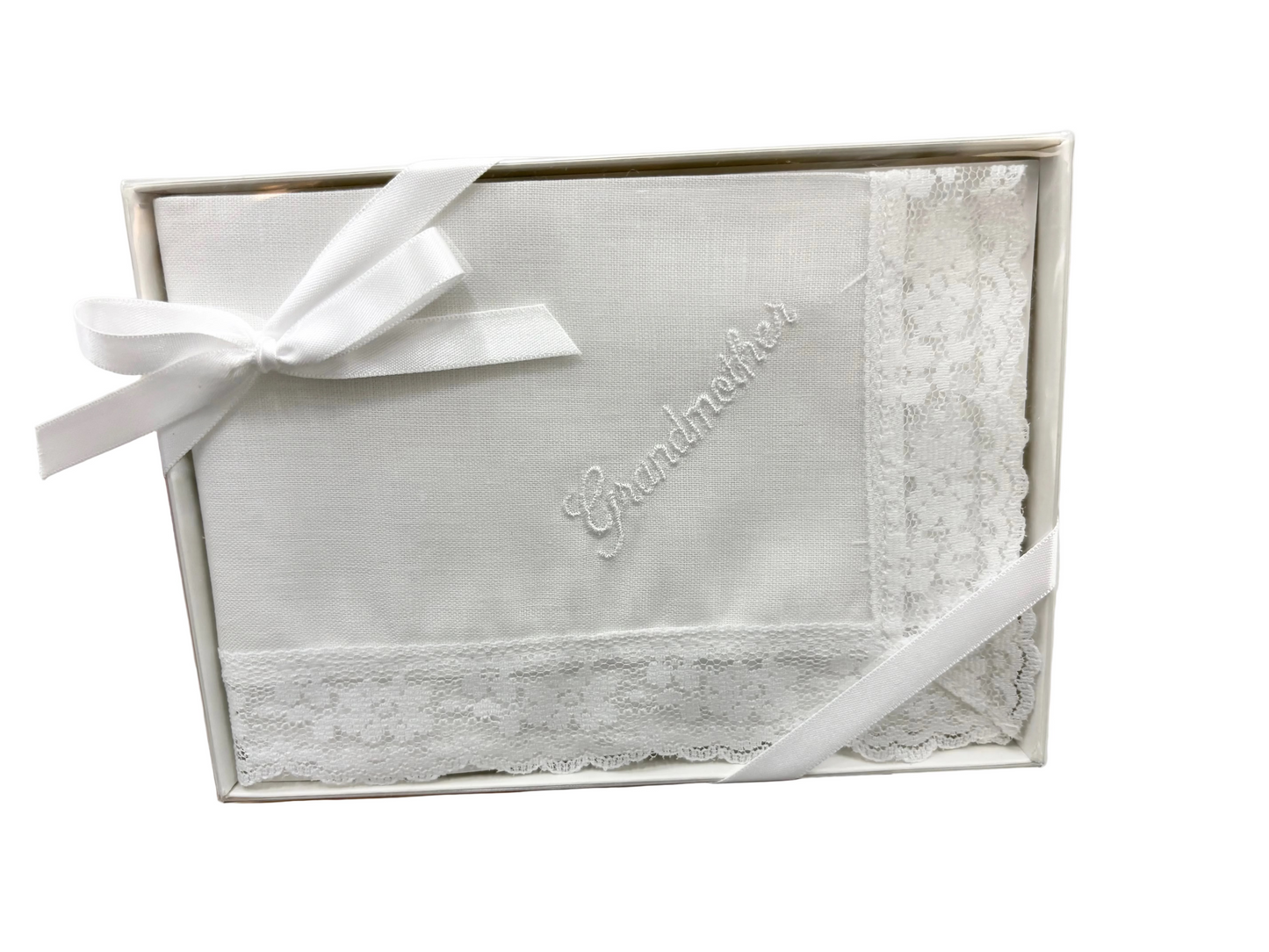 Grandmother Hanky with Lace Edge