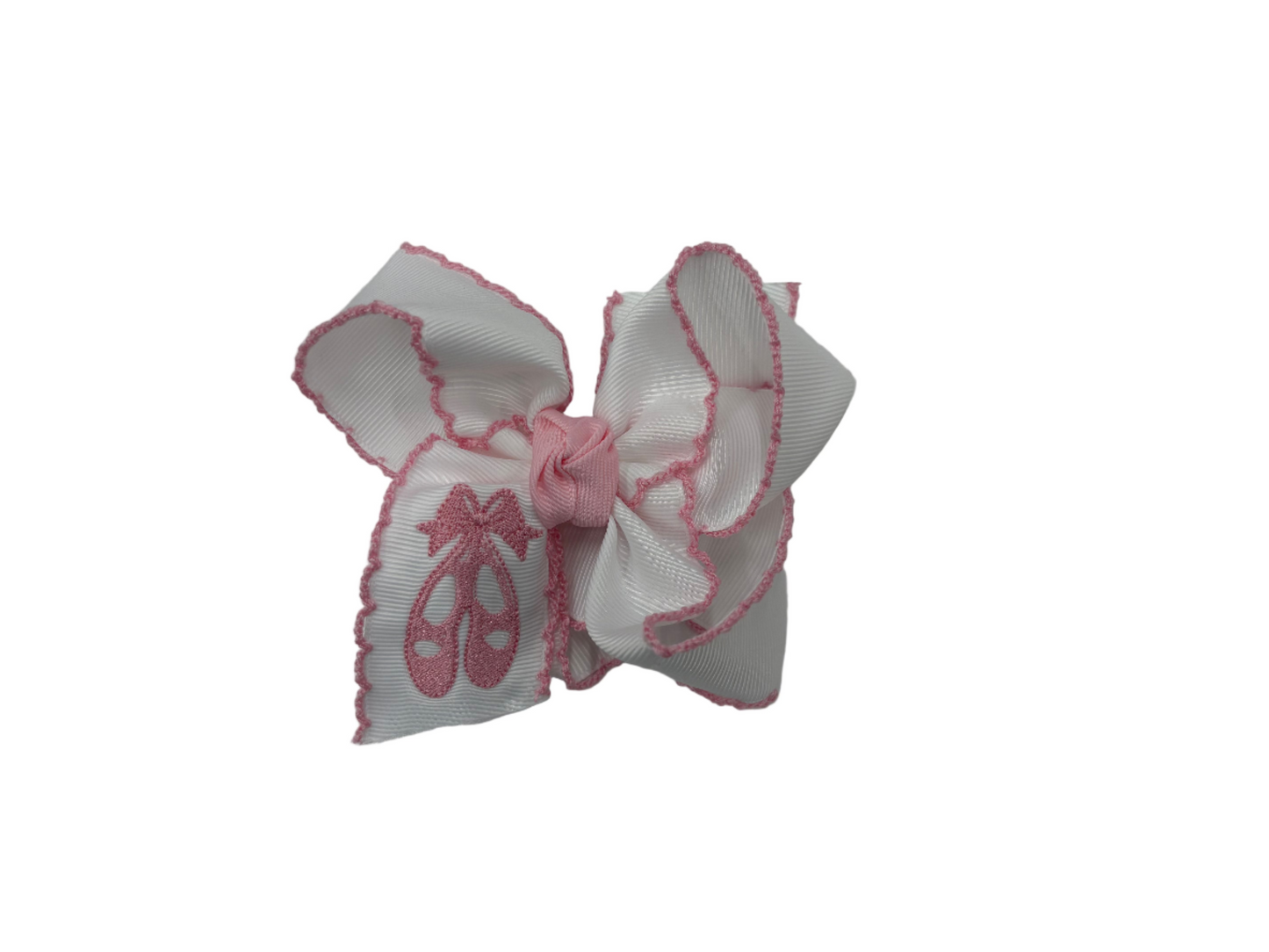 Embroidered Hair Bows - Ballet - Set of 2