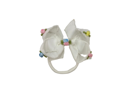 Crochet Edge Hair Bow - Rosettes
