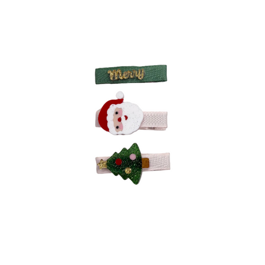 Lilies and Roses - Small Christmas Hair Clips