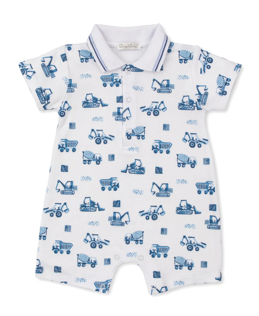 Construction Trucks Short Playsuit