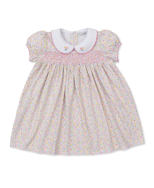 Garden Trellis Floral Smocked Toddler Dress - Size 2