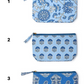 Blue Block Print Pouches - Two Sizes