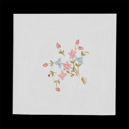 Floral Embroidered Handkerchief