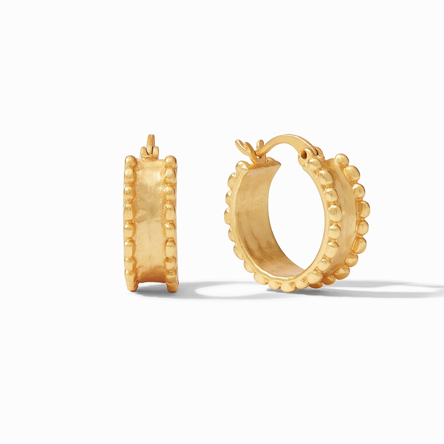 Julie Vos - 2-in-1 Gold Hoops with Beaded Detail