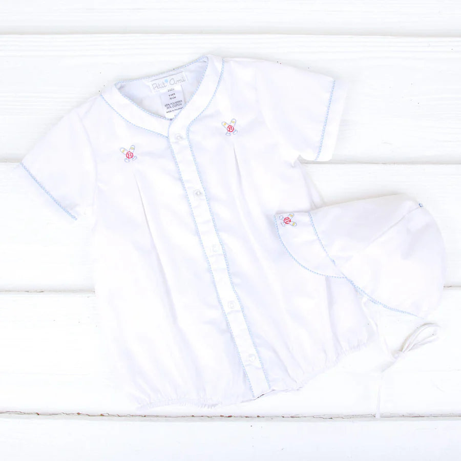 Petit Ami - Embroidered Baseball Bubble with Hat