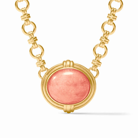 Julie Vos - Gold Link Necklace with Jade Medallion