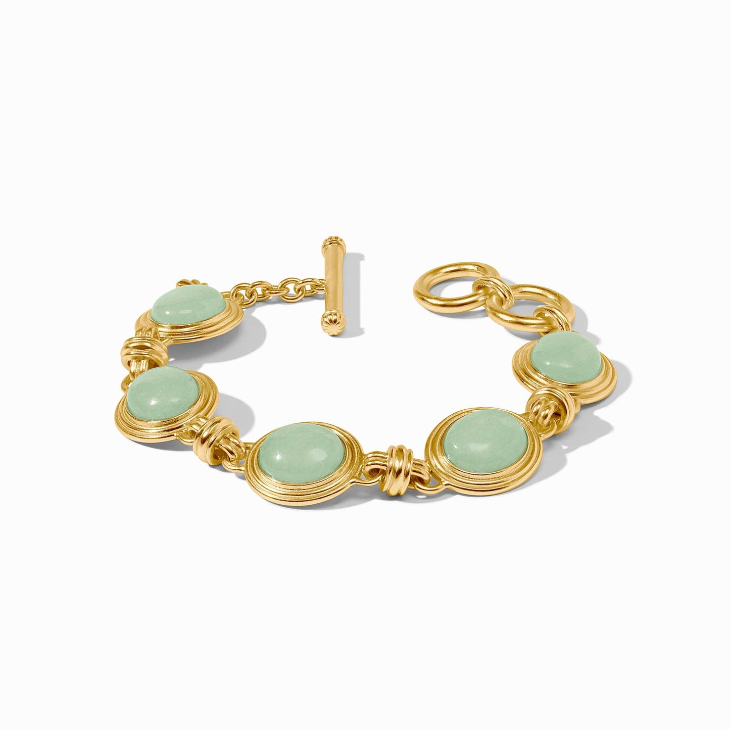 Julie Vos - Gold Link Bracelet with Gemstones - Multiple Colors