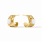 Julie Vos - Chunky Gold Hoop with Gemstone