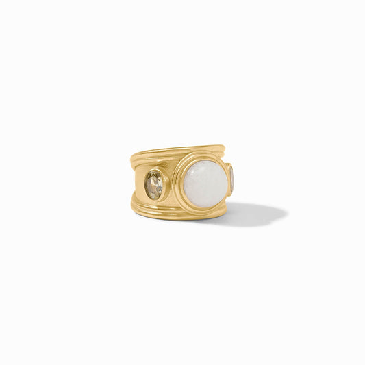 Julie Vos - Chunky Gold Ring with Gemstone