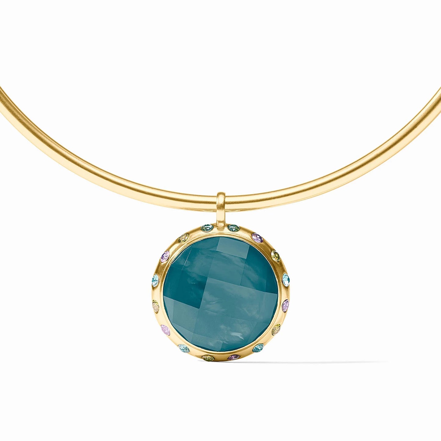 Julie Vos - Gold Necklace with Large Gemstone