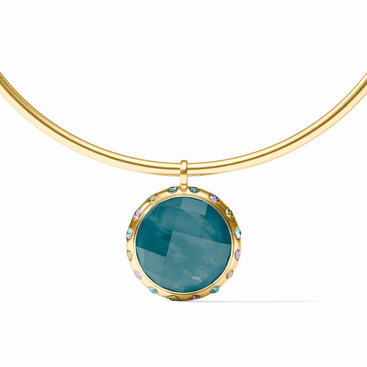 Julie Vos - Gold Necklace with Large Gemstone