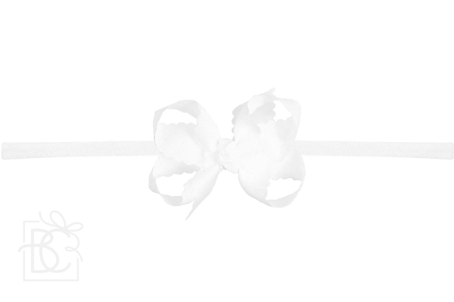 Scalloped Edge Hair Bow - Multiple Colors