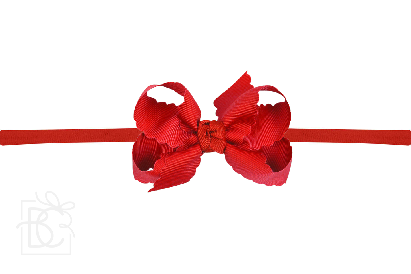 Scalloped Edge Hair Bow - Multiple Colors