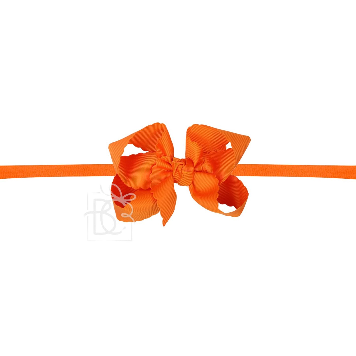 Scalloped Edge Hair Bow - Multiple Colors