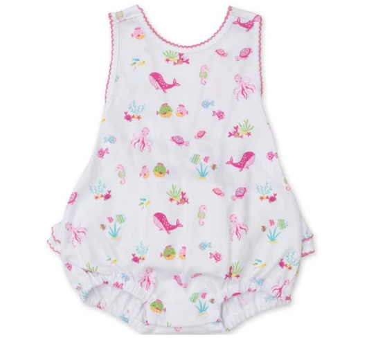 Pink Bubble with Whales and Octopus