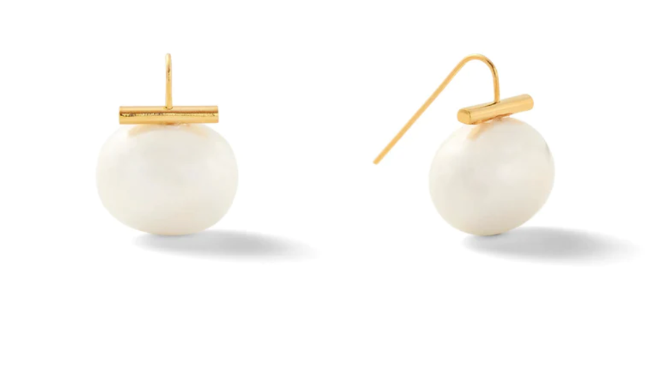 Catherine Canino Pearl Earring in Gold