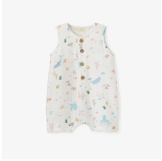 Boys Romper with Whales and Dolphin