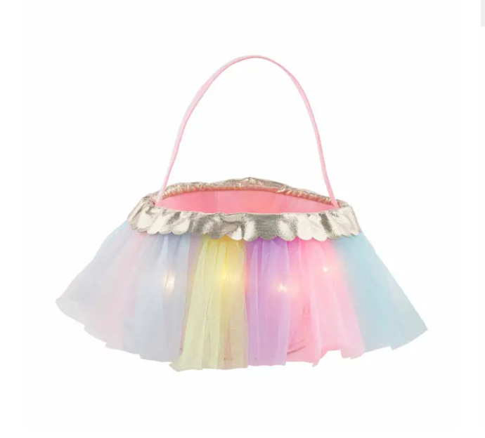 Rainbow Tulle Light Up Halloween Treat Bag