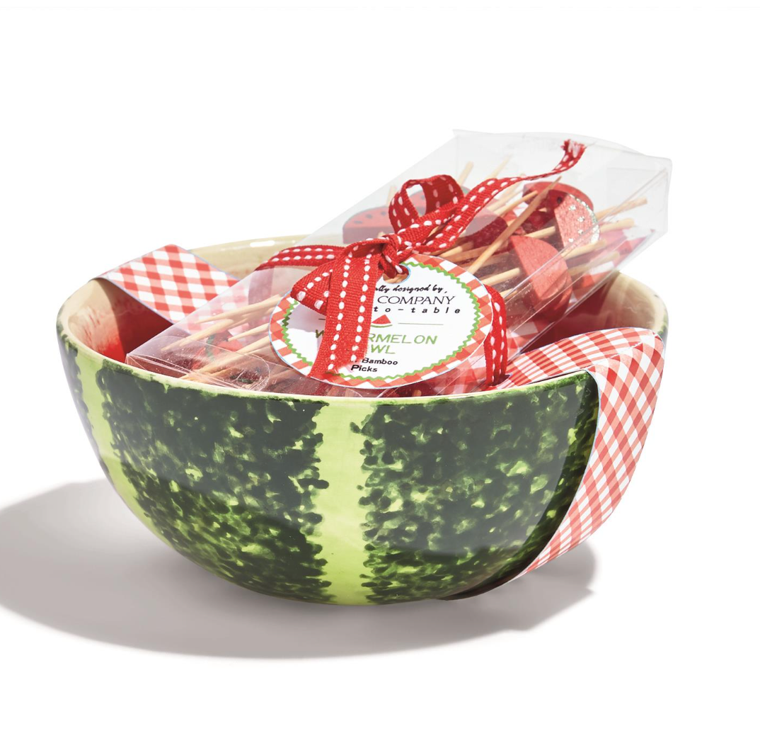 Watermelon Bowl with Picks