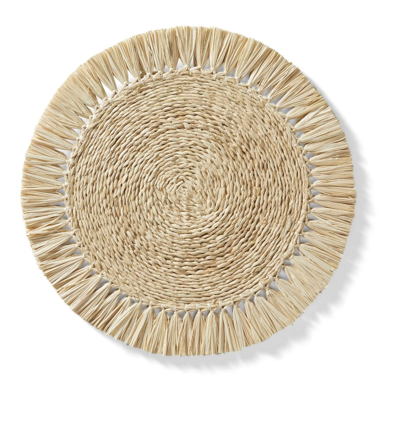 Raffia Placemat with Fringe Set of 4