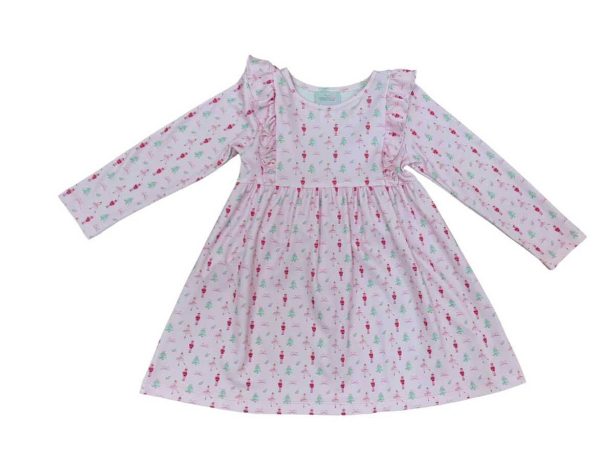 James and Lottie - Pink Nutcracker Dress with Ruffle: 3T