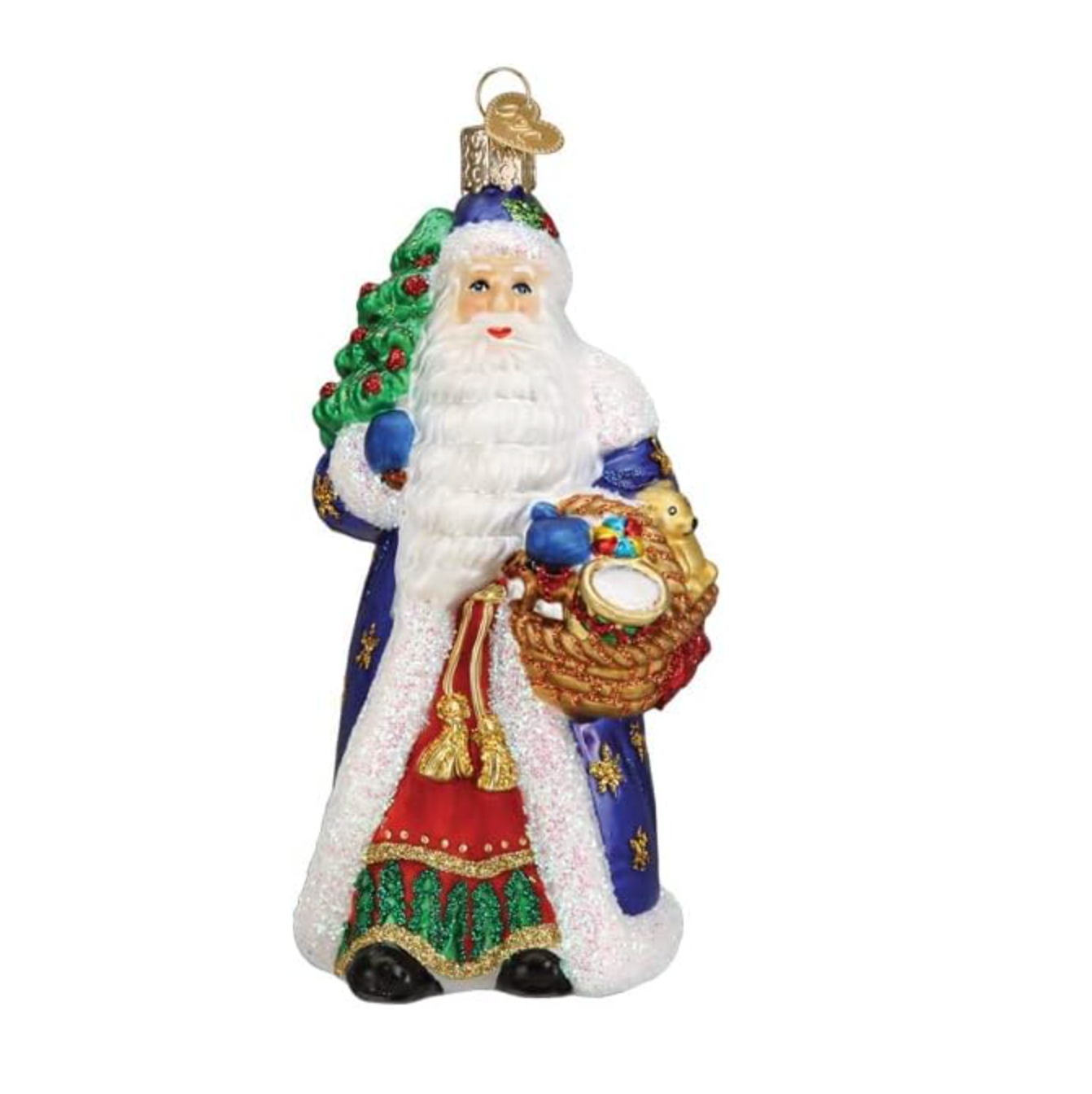 Father Christmas in Blue Glitter Robe