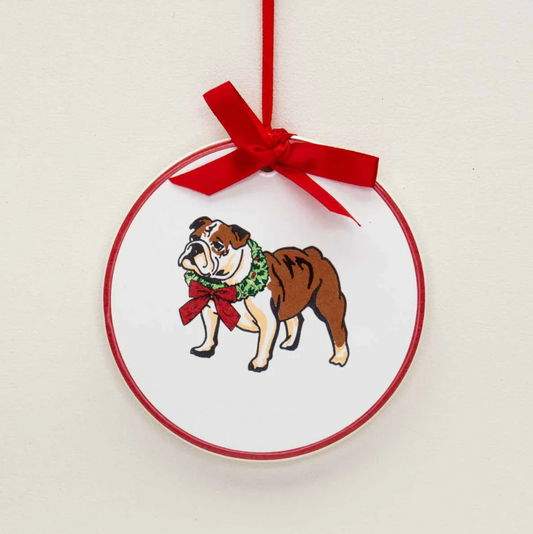UGA Bulldog Wreath Ornament