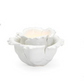 White Succulent Tealight Candle Holder