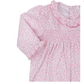 Smocked Pink Floral Long Sleeve Footed Onesie